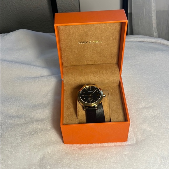 Tory Burch Black and Gold Luxury Watch